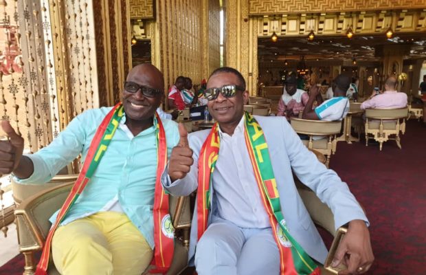 Youssou Ndour et le milliardaire Babacar Ngom au Caire pour supporter les Lions.