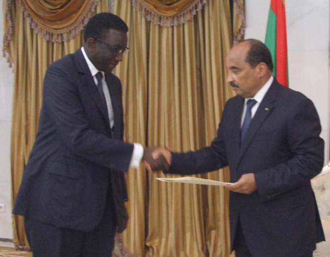 Le Ministre des Affaires Étrangères et des Sénégalais Monsieur Amadou BA a été reçu  par le Président de la République Islamique de Mauritanie .