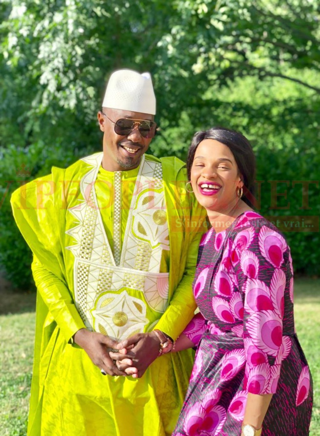 Admirez le "sangne sé" de l'incontournable de la ZIK FM, Cheikh Sarr a fêté la Tabaski avec madame à Paris