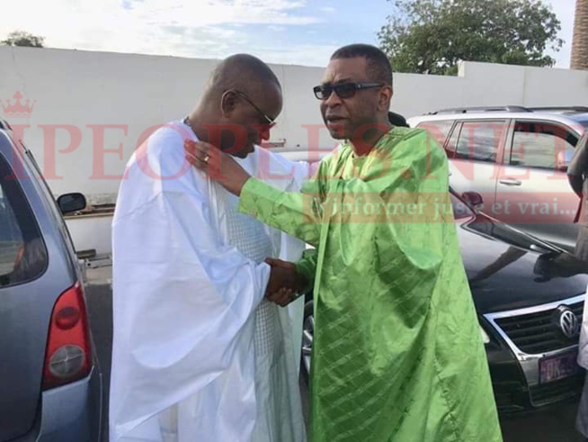 Prière Eid el Fitre Massalikoul Djinane, le ministre conseiller Youssou Ndour et le ministre du sport Matar Ba
