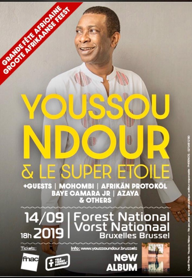 LE GRAND BAL DE YOUSSOU NDOUR REVIENT LE 14 SEPTEMBRE À BRUXELLES. PENSEZ DEJA À VOS RESERVATIONS.