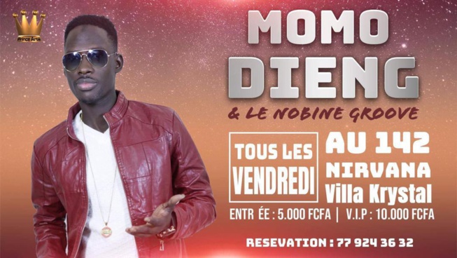 Aprés avoir enflammé la Villa Cristal le CR7 de la musique Momo Dieng vous attend ce vendredi encore et le  31 aout à AFRICA LOUNGE RDC