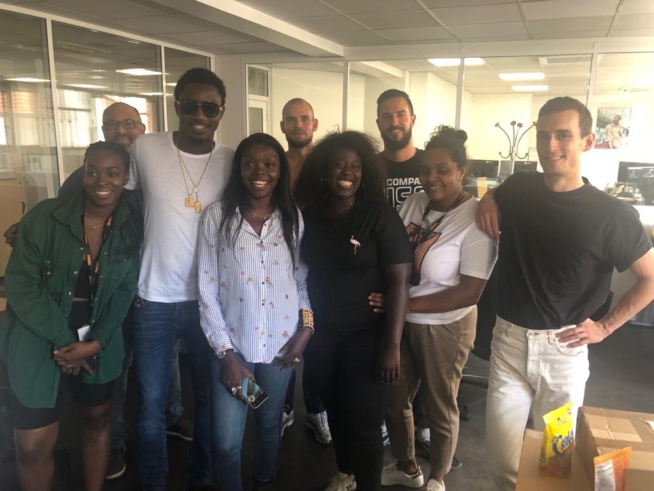 Waly Seck en compagnie du PDG de TRACE TV à Paris.
