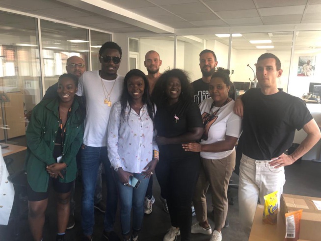 Waly Seck en compagnie du PDG de TRACE TV à Paris.