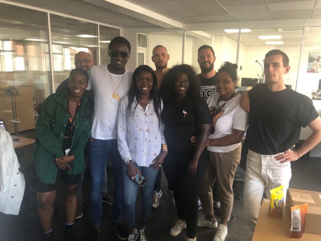 Waly Seck en compagnie du PDG de TRACE TV à Paris.
