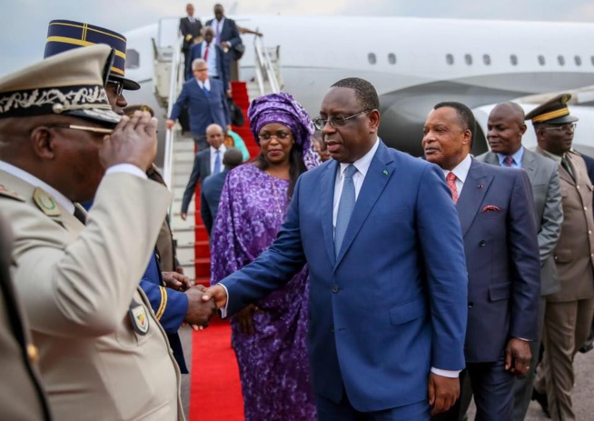 Le Président Macky Sall et la Première Dame chaleureusement accueillis à Brazzaville