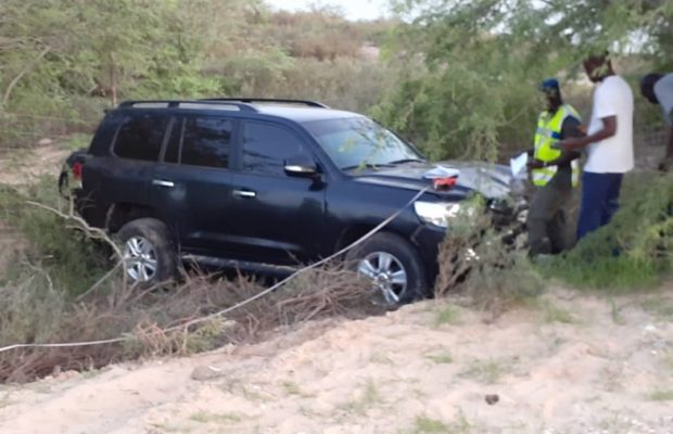 Collision entre un taxi et un véhicule 4X4 sur la route de GANDIOL