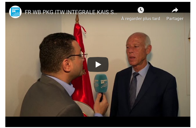 Présidentielle tunisienne: "Je ne suis le candidat d'aucun parti et je le resterai", promet Kaïs Saïed Présidentielle tunisienne: "Je ne suis le candidat d'aucun parti et je le resterai", promet Kaïs Saïed
