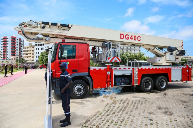 Réception 1er lot de matériel du programme spécial d’équipement de la Brigade nationale des sapeurs-pompiers.