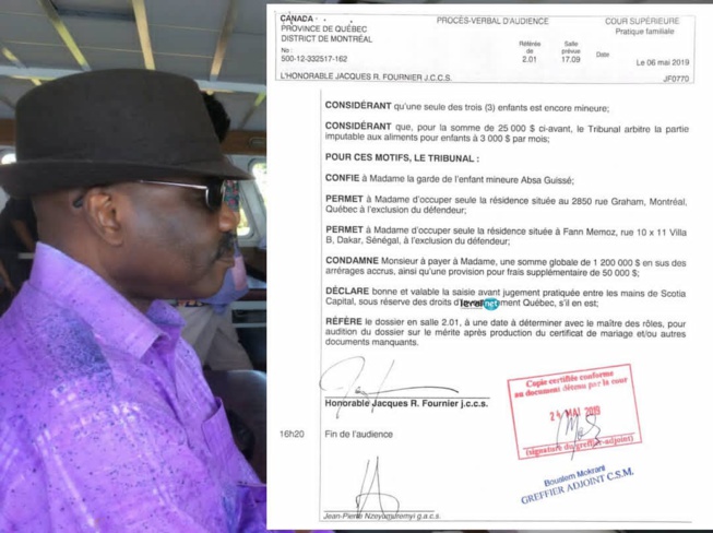 Divorcé au Canada avec sa première dame, Ndèye Maguette Mar Guissé : L’homme d’affaires, Mansour Guissé dans ses travers… traque les biens de sa femme à Dakar Divorcé au Canada avec sa première dame, Ndèye Maguette Mar Guissé : L’homme d’affaires, Mansour Guissé dans ses travers… traque les biens de sa femme à Dakar