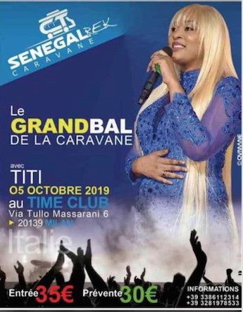 LE GRAND BAL DE MILAN: Titi la lionne de la musique ce 05 octobre à Milan en Italie LE GRAND BAL DE MILAN: Titi la lionne de la musique ce 05 octobre à Milan en Italie