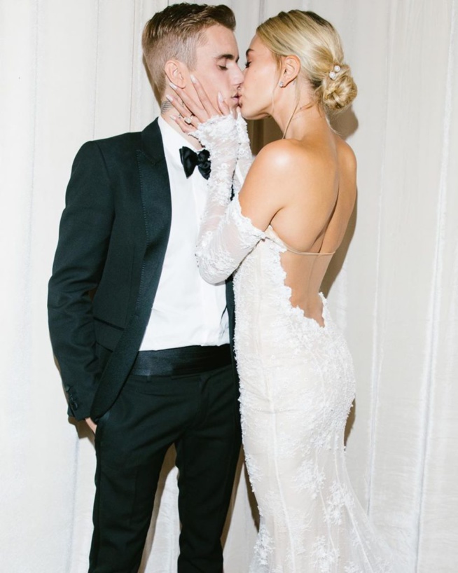 Mariage de Hailey et Justin Bieber : Premières photos, longue robe somptueuse
