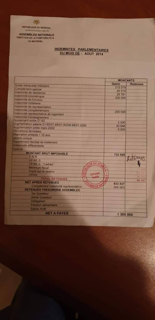 Impôt des députés: Interpellé par un compatriote, Mamadou Diop Decroix détaille tout, preuve à l'appui Impôt des députés: Interpellé par un compatriote, Mamadou Diop Decroix détaille tout, preuve à l'appui