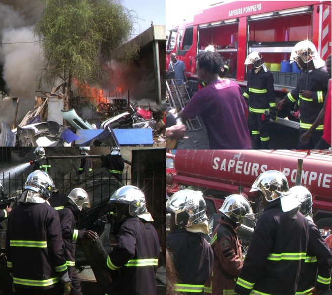 Vidéo – Incendie à Petersen: Les pompiers mobilisent 40 éléments,3 engins et 6 véhicules