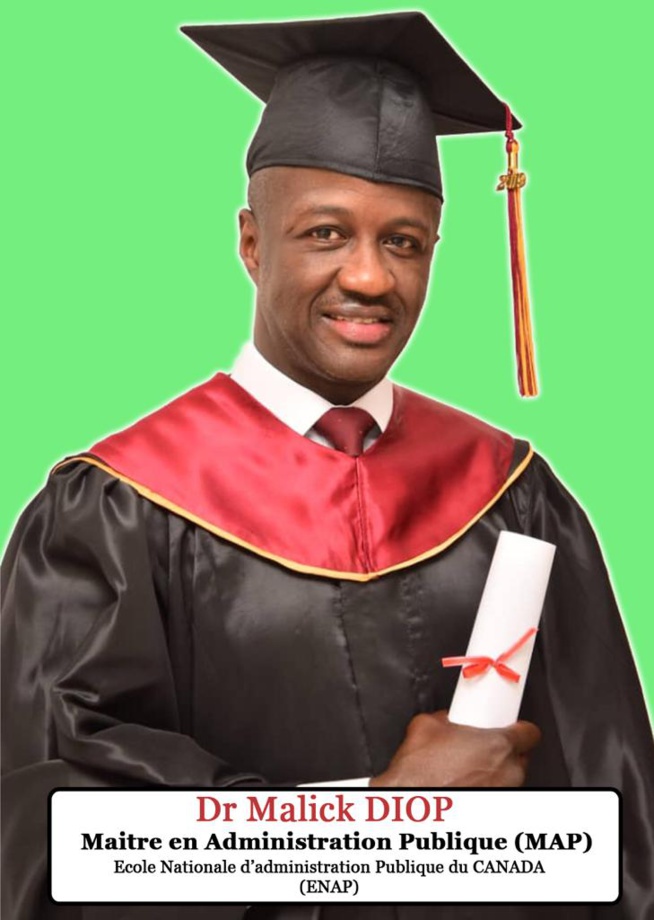 Le Directeur général de l'ASEPEX, Docteur Malick Diop, vient de décrocher son diplôme de Master en Administration publique, dans la prestigieuse Ecole Nationale d'Administration Publique du Canada (ENAP).
