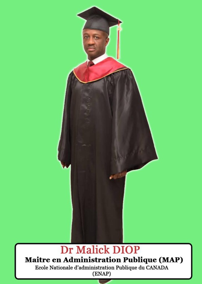 Le Directeur général de l'ASEPEX, Docteur Malick Diop, vient de décrocher son diplôme de Master en Administration publique, dans la prestigieuse Ecole Nationale d'Administration Publique du Canada (ENAP).