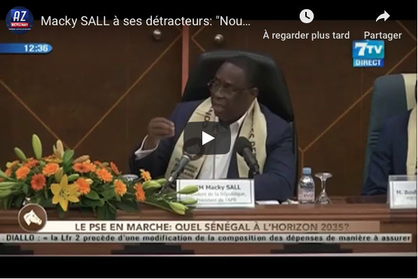 Endettement du Sénégal : La réplique de Macky Sall Endettement du Sénégal : La réplique de Macky Sall