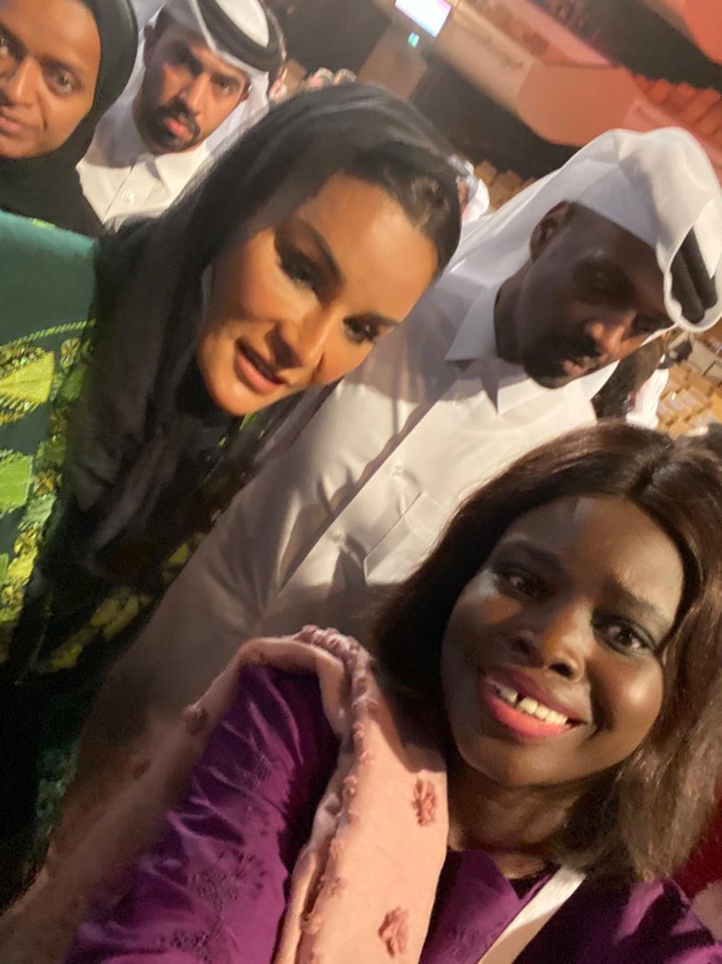 La Présidente  des jeunes élus d’Afrique de l’Ouest, Thérèse FAYE en compagnie de la première dame du Paraguay et de la reine du Quatar