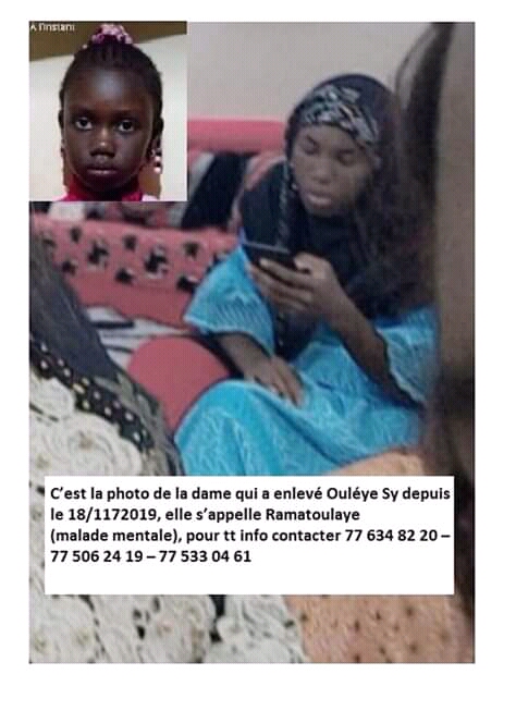 Voici la femme qui avait enlevé la petite Ouleye Sy Voici la femme qui avait enlevé la petite Ouleye Sy