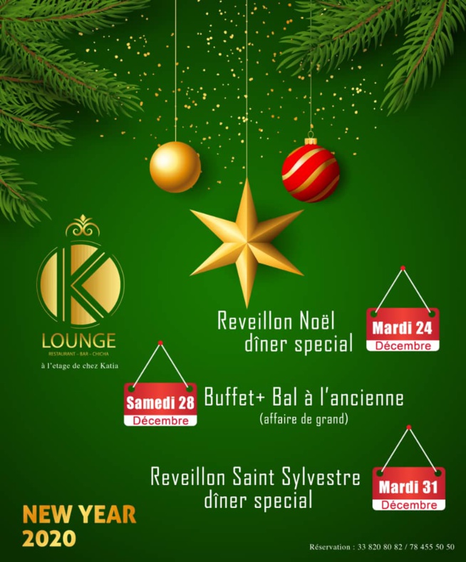 Pourvos réveillons de Noël et fin d'année une seule destination,le K LOUNGE CHEZ KATIA ET LE KABYLIE aux Almadies vous offrent un cadre exceptionnel. Appelez vite pour vos réservations Pourvos réveillons de Noël et fin d'année une seule destination,le K LOUNGE CHEZ KATIA ET LE KABYLIE aux Almadies vous offrent un cadre exceptionnel. Appelez vite pour vos réservations