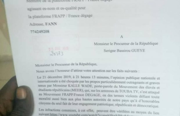 Affaire du MEER: Voici la plainte du « FRAPP France dégage »