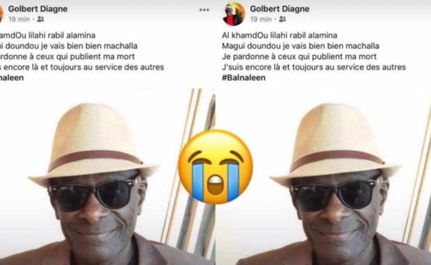 Toute la vérité sur l’intox qui annonce la mort de Golbert Diagne