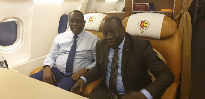 Le Président Mbagnick Diop du MEDS au forum économique mondial en Allemagne avec Macky Sall