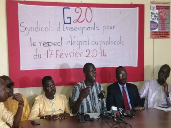 Education: Le G20 entame son mouvement d’humeur demain jeudi Education: Le G20 entame son mouvement d’humeur demain jeudi