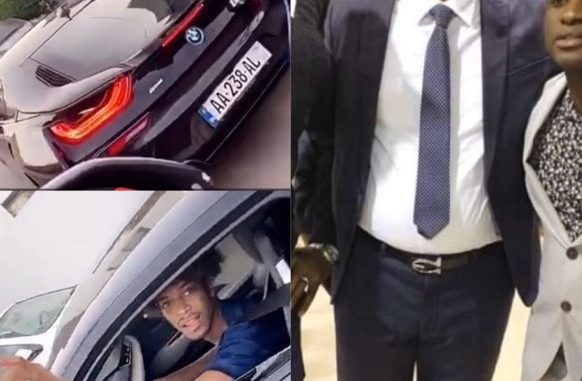 Incroyable – Badou Diao, fils de Mame Boye Diao : Dg impôts, au volant de la voiture que le Faramaren Waly Seck lui a prêté le vendredi dernier.qui coûte des centaines de millions.Regardez