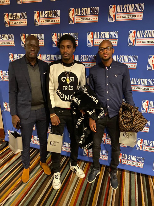 Les images de Waly Seck en compagnie de son manager, son frère Mouhamed et le snapeur Niang aux All Star  2020 à Chicago.