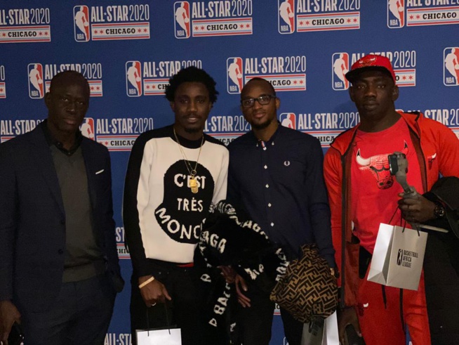 Les images de Waly Seck en compagnie de son manager, son frère Mouhamed et le snapeur Niang aux All Star  2020 à Chicago.