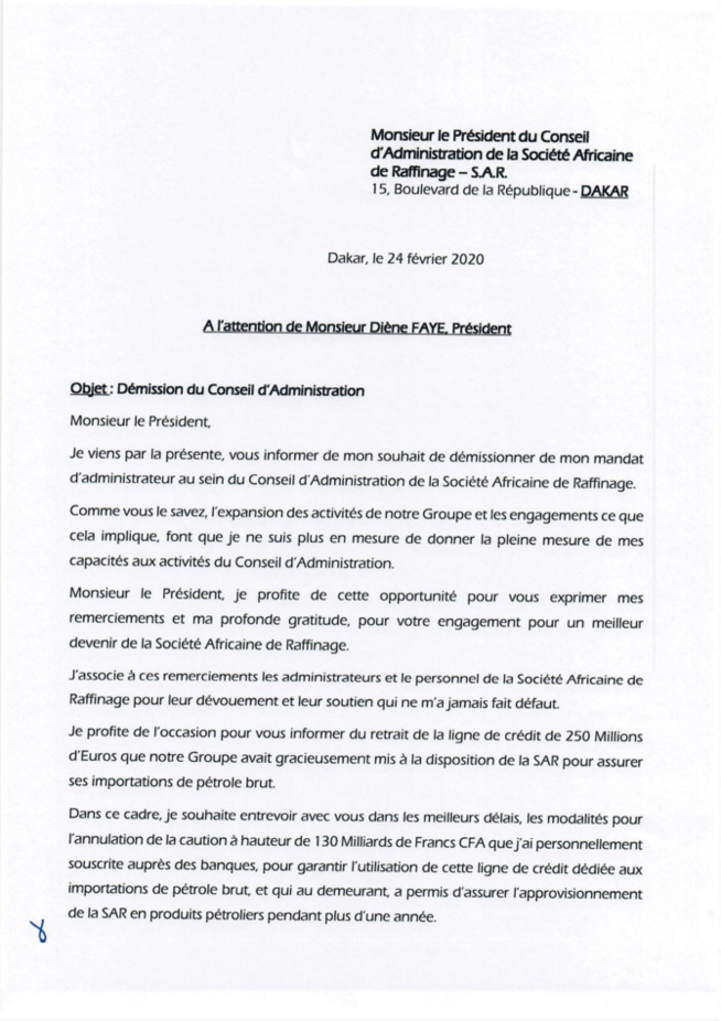 Retrait de la SAR: LOCAFRIQUE a-t-elle senti une "faillite" imminente ?