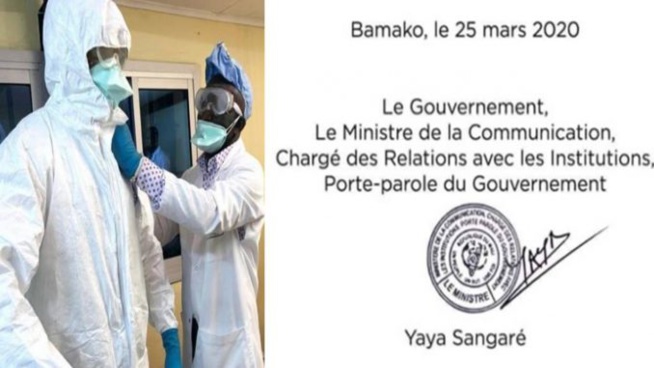 COVID-19 : Le Mali enregistre ses deux premiers cas. (DOCUMENT)