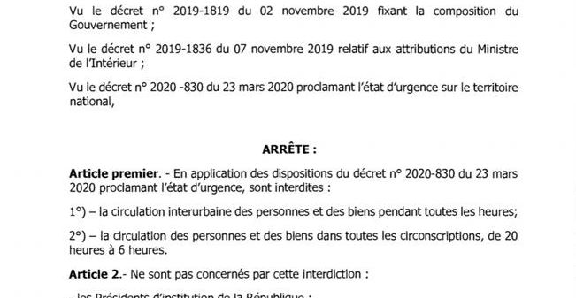 Personnes non-concernées par le couvre-feu : Aly Ngouille Ndiaye élargit la liste (document officiel)