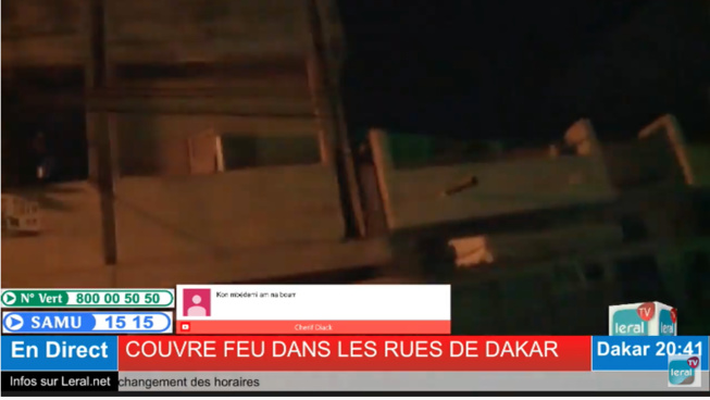 COUVRE FEU DANS LES RUES DE DAKAR