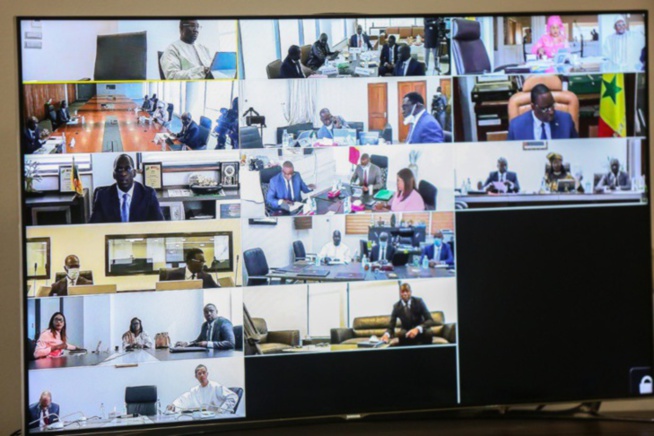 Visioconférence: Les images du Conseil des ministres