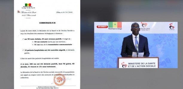 Covid-19: Le Sénégal enregistre 4 nouveaux cas positifs