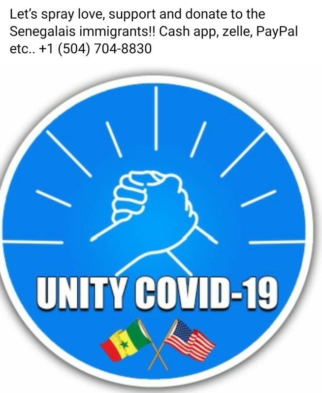 C0VID-19: Les Sénégalais d'Amérique lance leur téléthon UNITY COVID 19: Pour tous vos dons C0VID-19: Les Sénégalais d'Amérique lance leur téléthon UNITY COVID 19: Pour tous vos dons