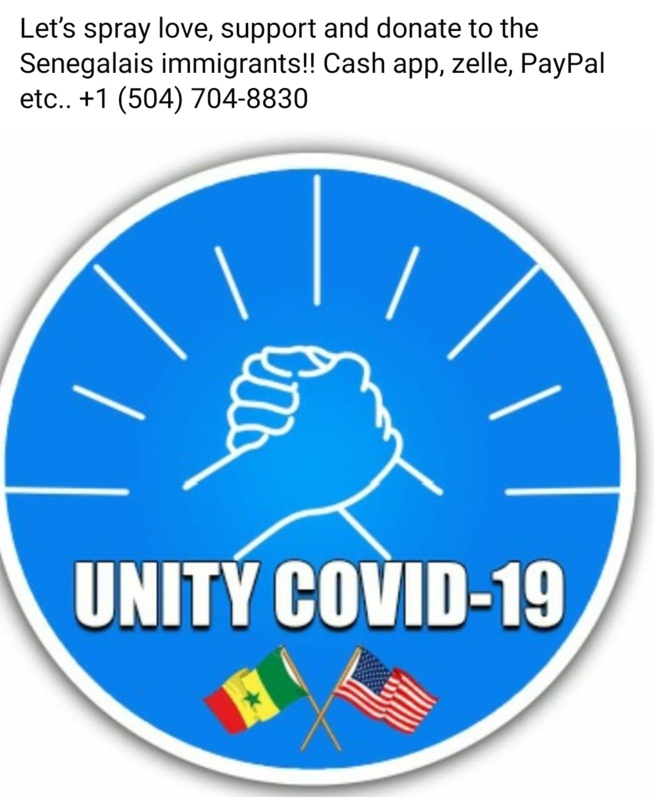 C0VID-19: Les Sénégalais d'Amérique lance leur téléthon UNITY COVID 19: Pour tous vos dons