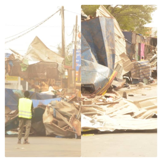 Pour l'autopont: L'Etat rase 153 cantines à Bountou Pikine Pour l'autopont: L'Etat rase 153 cantines à Bountou Pikine