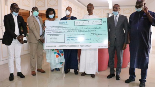 Telethon Covid19 – Les télévisions privées (2STV ITV 7TV WALF TV DTV) ont remis 100 millions de francs CFA Telethon Covid19 – Les télévisions privées (2STV ITV 7TV WALF TV DTV) ont remis 100 millions de francs CFA