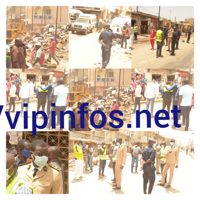 Opération de déguerpissent, le marché Syndicat de Pikine nettoyé. REGARDEZ Opération de déguerpissent, le marché Syndicat de Pikine nettoyé. REGARDEZ