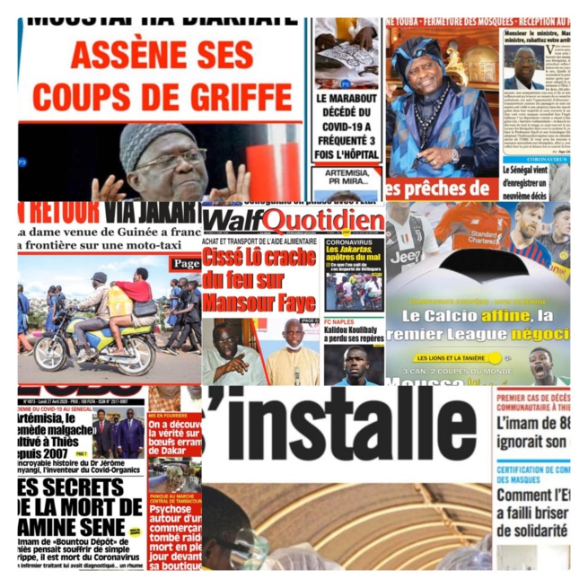 REVUE DES TITRES: Le Sénégal intégre le top 10 des pays touchés par le c0vid-19, les salaires du secteur privésne seront pas payés, les élèves resteront à la maison encore.... REVUE DES TITRES: Le Sénégal intégre le top 10 des pays touchés par le c0vid-19, les salaires du secteur privésne seront pas payés, les élèves resteront à la maison encore....