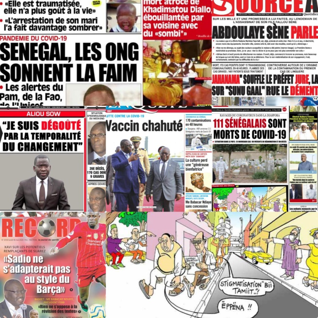 REVUE DES TITRES: LA UNE DES QUOTIDIENS DU LUNDI 18 MAI 2020 REVUE DES TITRES: LA UNE DES QUOTIDIENS DU LUNDI 18 MAI 2020