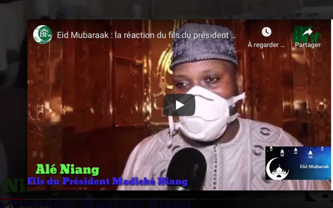 Eid Mubaraak : la réaction du fils du président Madické Niang Eid Mubaraak : la réaction du fils du président Madické Niang