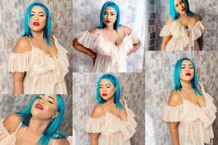 Perruque bleue, décolleté plongeant, Guigui réapparaît avec un nouveau look sexy Perruque bleue, décolleté plongeant, Guigui réapparaît avec un nouveau look sexy