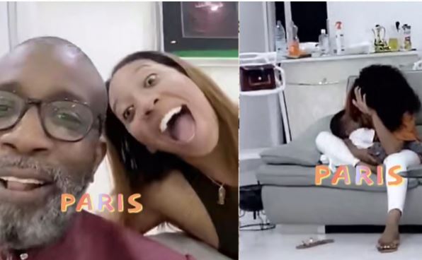 Bouba Ndour en toute complicité avec sa femme et ses enfants Bouba Ndour en toute complicité avec sa femme et ses enfants