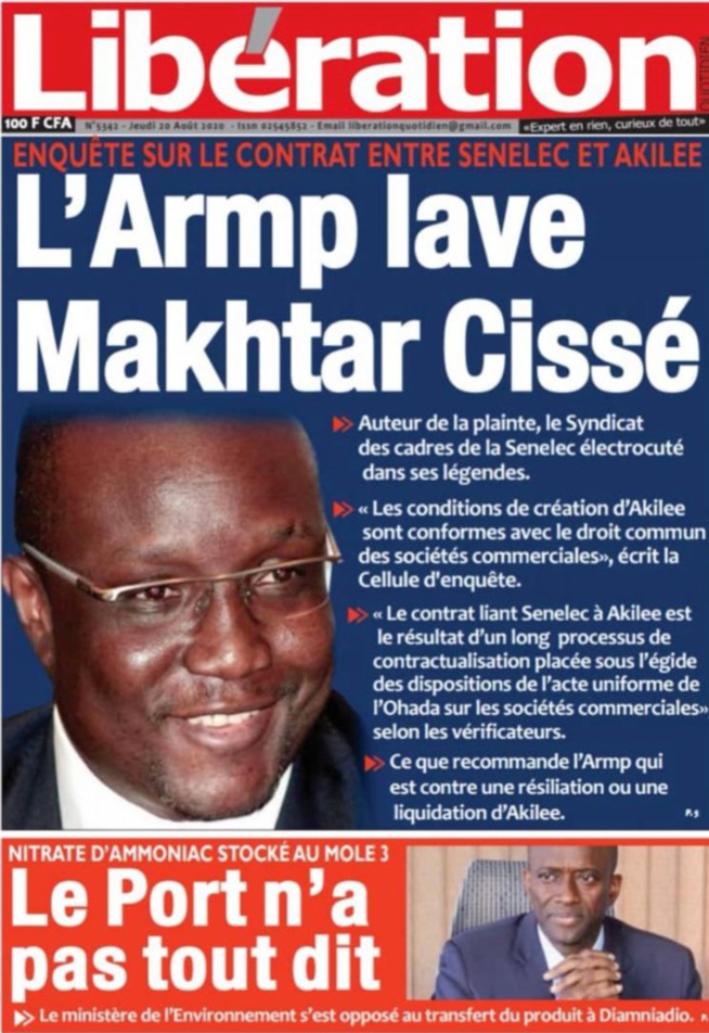 Rupture Du Contrat SENELEC- AKILEE : Les Raisons De La Précipitation De Papa Mademba BITEYE