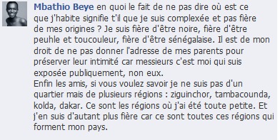 Mbathio Beye  jugée de "complexée" par les facebookers!