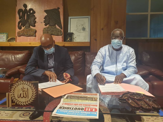 Les images de la signature entre 2S Mobile de El Hadj Ndiaye 2stv et Expresso pour la nouvelle puce téléphonique 2s mobile